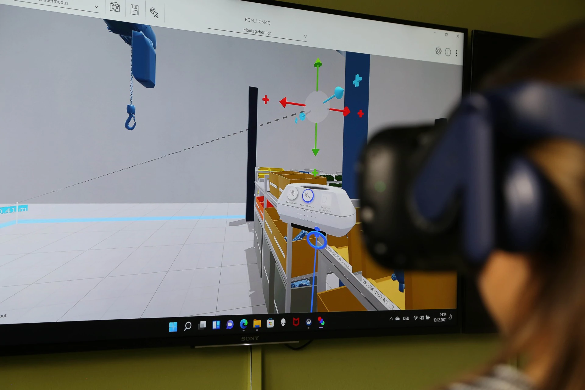 The workstations can be planned realistically and in detail in VR and depicted more realistically through models in 3D.